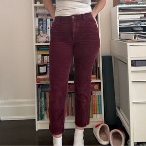 H&M Burgundy Corduroy Pants